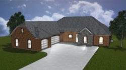 3D Rendered custom home elevation