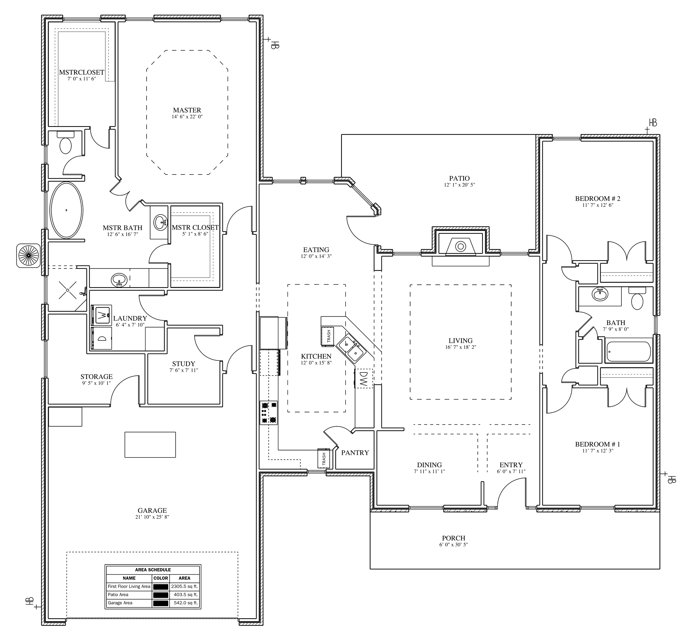 Fournier Custom Built Home Floor Plan