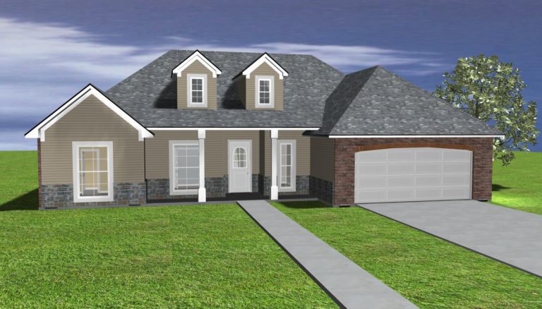 The Duncan 3d Rendered Elevation Front View