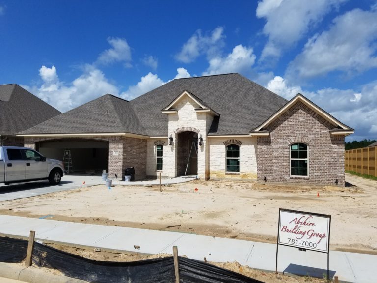 222 Spring brook court new home front elevation under construction
