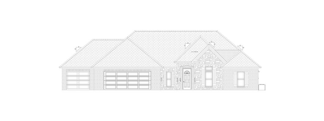 419 Riverbirch Drive Line Drawn Elevation Front View