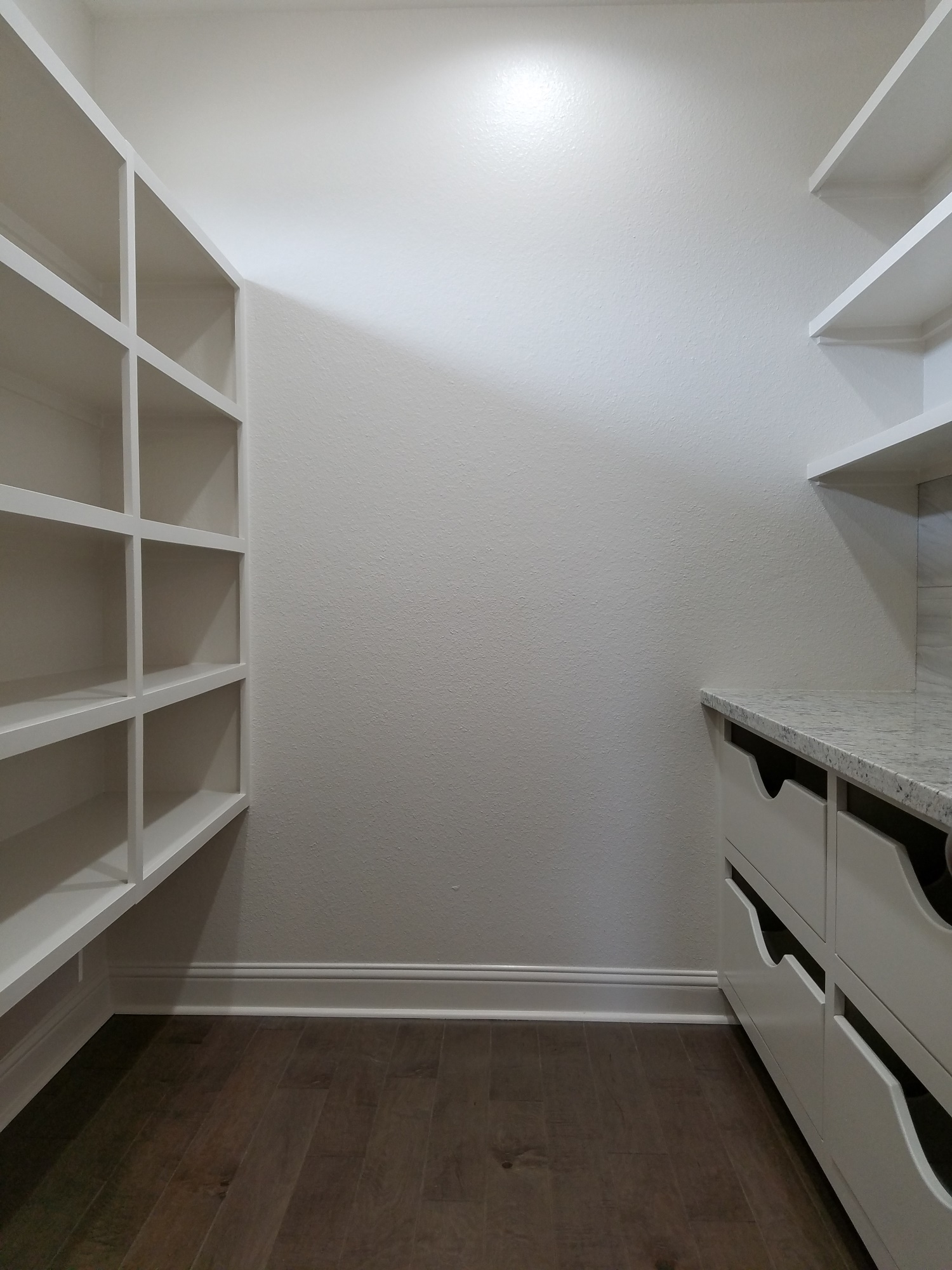 200 Hidden Grove Court pantry with built in shelving and drawers